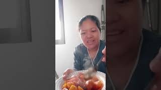 Chicken with potato amp carrots mukbang mukbangers viral shorts subscribe [upl. by Eyla]