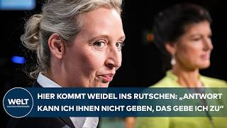 TVDUELL  ALICE WEIDEL verunsichert „Keine einfache Antwort  kann ich ihnen heute nicht geben“ [upl. by Aneele]