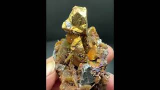 Chalcopyrite  Tetrahedrite  Siderite artwork crystals rareminerals raremineralspecimens [upl. by Ydnac]