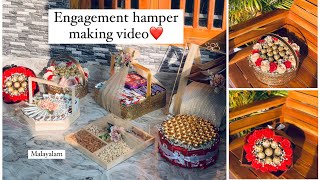 Engagement hamper making tutorial  Malayalam  qwings art [upl. by Scrivenor307]