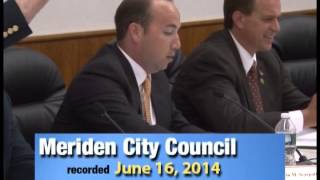 Tense exchange between Meriden mayor councilor [upl. by Htrowslle]