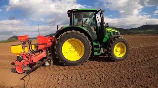 JOHN DEERE 6130M δουλεύει για σπορά βαμβακιού farmer farming johndeere farm cotton algodao [upl. by Tartan522]