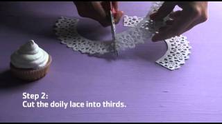 How to make doily cupcake wrappers [upl. by Furgeson]