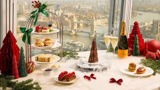 🎄Festive AFTERNOON TEA at Ting The Shard 🥂panoramic views of London [upl. by Anires256]