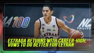 Jimboy Estrada vows to do better for Letran after return from suspension  ABSCBN News [upl. by Wills]