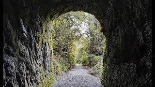 Chasm Creek and abandoned train tunnel by drone  Seddonville [upl. by Llednil]