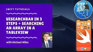 UISearchBar in 3 Steps  Searching Arrays in a TableView  Swift 5 [upl. by Tiduj86]