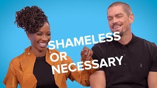 Shameless Shanola Hampton and Steve Howey Play Shameless or Necessary [upl. by Zeuqram306]