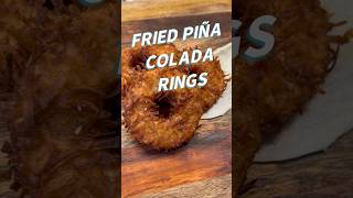 HOW TO MAKE BOOZY FRIED PIÑA COLADA RINGS cooking [upl. by Nilok900]