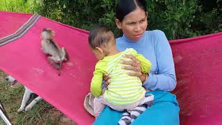 Cute baby Monkey  Smart Monkey MeanMean  Captivating Baby Monkey  Mean Mean Ep95 [upl. by Tyree]