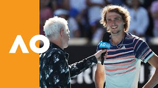 Alexander Zverev quotIt feels awesomequot  Australian Open 2020 OnCourt Interview QF [upl. by Cybill]