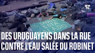 Sécheresse les Uruguayens manifestent contre leau salée du robinet [upl. by Idur]