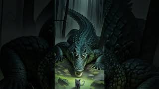 A little kitten chased by a crocodile monstershorts shortvideoanimationfunny catfunnyshorts [upl. by Uolymme279]