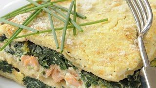 Recette  Lasagnes au saumon fumé épinards et mascarpone [upl. by Bashemeth]