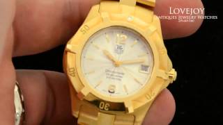 Tag Heuer 2000 Exclusive Automatic 18k Solid Gold Discontinued WN5140 Mens Watch [upl. by Isteb]