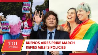 Buenos Aires Celebrates 33rd LGBTQIA Pride March No Support From Argentina President Javier Milei [upl. by Sad]