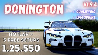 BMW M4 GT3  DONINGTON 1255  HOTLAP  FREE SETUP  ACC v19 [upl. by Farika]