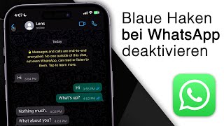 Blaue Haken auf WhatsApp deaktivieren iPhone amp Android [upl. by Spark]