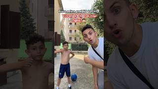 ⚽️Provo a fare goal NO LOOK🎅🏽Vincerò €100shortvideocalcioyoutubershortclipviralfyp [upl. by Bonnes]