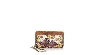 Sharif Handpainted Leather with Haircalf Wallet Wristlet [upl. by Sinaj]