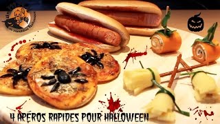 Recettes apéros Halloween simples faciles rapides et ORIGINALES [upl. by Naryb]