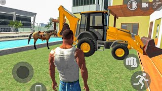 Indian Motorbike JCB and Horse in Open City Simulator  Android Gameplay [upl. by Suiratnauq]