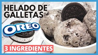 🍨 HELADO de GALLETAS OREO  3 INGREDIENTES  Receta Fácil [upl. by Acessej]