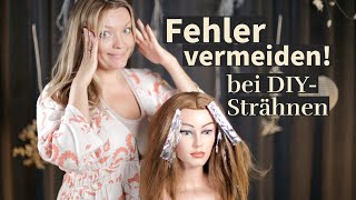 BEACHTE DIESE TIPPS bei STRÄHNEN selber machen und VERMEIDE FEHLER blonde highlights diy [upl. by Erialb246]