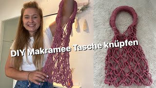 Makramee Tasche knüpfen DIY einfach und schnell [upl. by Branham946]