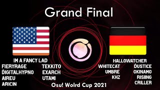 osu World Cup 2021 Grand Finals  United States vs Germany BTMC Chat [upl. by Ymmac785]