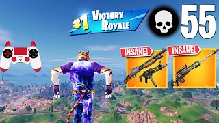 55 Elimination Solo Vs Squads Gameplay Wins NEW Fortnite Chapter 5 PS4 Controller [upl. by Rahs]