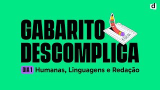 GABARITO ENEM 2023  CORREÇÃO AO VIVO  DIA 1 Linguagens Humanas e Redação [upl. by Ahsad338]