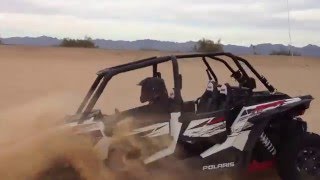 Polaris RZR XP4 1000 jumping at Glamis [upl. by Airahcaz]