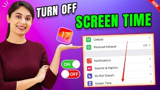 How To Turn Off Screen Time iOS 17  Disable screen time iPhone [upl. by Etnuahc]