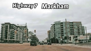 4K  Exploring Highway 7 Markham  Ontario Road Trip [upl. by Esilahs]