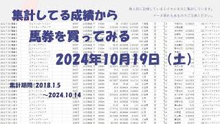 【競馬予想】2024年10月19日（土）【エクセル集計】 [upl. by Ace]