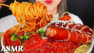 토마토 스파게티 먹방 TOMATO SPAGHETTI SHRIMP SAUSAGE MUKBANG ASMR [upl. by Eelamme]