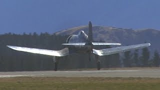 WW2 Corsair fighter at Warbirds Over Wanaka [upl. by Adeirf]