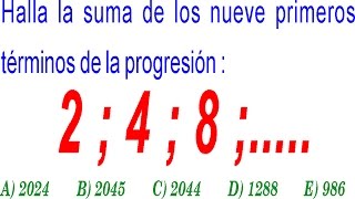 Suma de los Términos en Progresión Geométrica Limitada por FórmulaEjercicio Resuelto [upl. by Reena359]