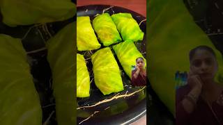 Cabbage rolls food cabbagerolls streetfood cabbagesnacks foodie recipe cooking youtubeshorts [upl. by Submuloc]