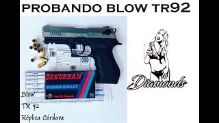 Disparo de pistola traumatica Blow TR 92 [upl. by Ashford175]