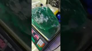 Natural Rough Corundum Green Sapphire Stone treasurehunting shortgreensapphiresubscribemychannel [upl. by Yoo]