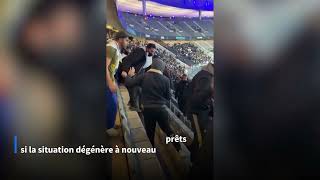 Match FranceIsraël des échauffourées entre supporters éclatent dans les tribunes [upl. by Ormond280]