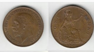 UK 1927 One Penny coin VALUE [upl. by Medor333]