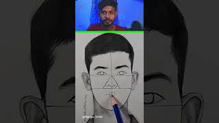 Easy trick to draw face ❤️😍✍️ art artist cartoon drawing satisfying paint anime shorts [upl. by Aelgna]