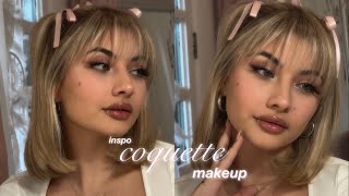 𐙚‎‧COQUETTE makeup tutorial para principiantes 🩰 [upl. by Rihana224]