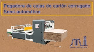 Marvi Internacional Pegadora de cajas de cartón corrugado FG 2800 IV [upl. by Gilba]