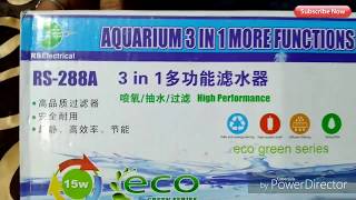 Aquarium 3 in 1 Top Filter  RS Electricals Aquarium 3 in 1 top filter  Aquarium Top Filter setup [upl. by Ecydnarb296]