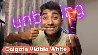 Colgate Visible White Purple Toothpaste for Teeth Whitening Teeth Whitening Colgate Toothpaste with [upl. by Honan379]