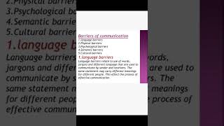 Barriers of communication shorts youtubechannel [upl. by Dinsdale569]